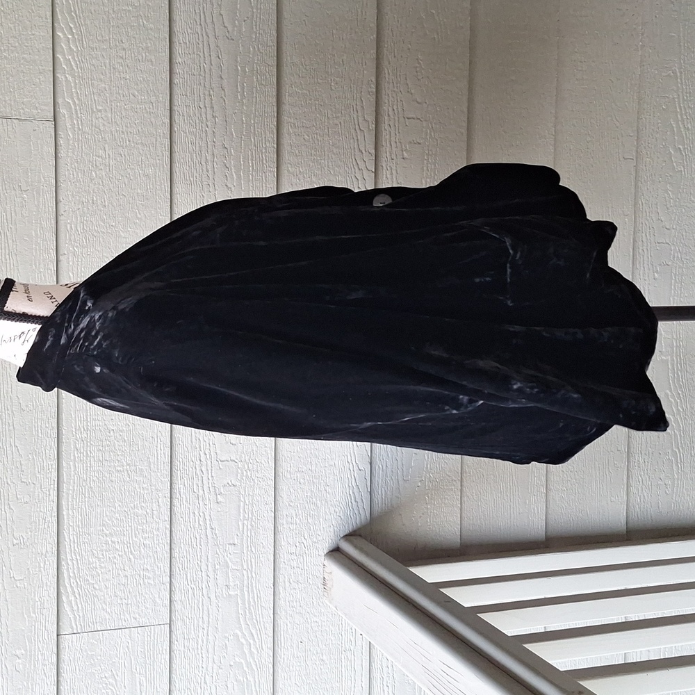 J. Jill Silk Blend Velour Blazer Size XL Black - Picture 6 of 14